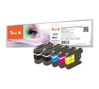 Peach Multi Pack Plus - Pack de 5 - noir, jaune, cyan, magenta - compatible - cartouche d'encre (alternative pour : Brother LC-223BK, Brother LC-223C, Brother LC-223M, Brother LC-223Y) - pour Brother