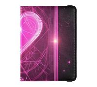 Peach Mystic Tarot Astrologique Love Étui pour passeport en cuir avec fente pour carte de vaccination Organiseur de documents Accessoires Ultra fin, Tarot mystique pêche amour astrologique, 1 size