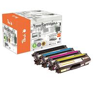 Peach Pack Plus B320/325/328 Module de Toner XL (2 x K, C, M, Y) remplace Brother TN-328 pour Brother DCP -9270 CDN, Brother HL -4500, Brother HL -4570 CDW, Brother HL -4570 CDWT