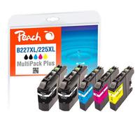 Peach Multi Pack Plus - Pack de 5 - noir, jaune, cyan, magenta - compatible - cartouche d'encre (alternative pour : Brother LC-225XLC, Brother LC-225XLM, Brother LC-225XLY, Brother LC-227XLBK) - pour Brother DCP-J4120DW, MFC-J4420DW, MFC-J4620DW, MFC-J46