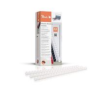 Peach – Peignes en plastique PB412-01 – A4, 12 mm, 95 feuilles, 100 pièces, blanc