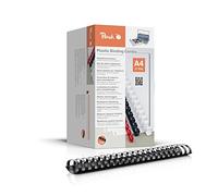 Peach PB450-02 Lot de 50 reliures en plastique Noir Format A4 50 mm 500 feuilles