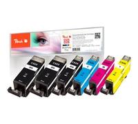 Peach "PI100-249 cartouche d''encre 6 pièce(s) Compatible Noir, Cyan, Magenta, Photo noire, Jaune"