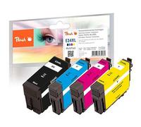 Peach PI200-558 Cartouche d'encre 4 pièce(s) Compatible Rendement élevé (XL) Noir, Cyan, Magenta, Jaune