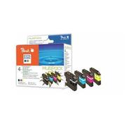 Peach Combi-Pack - Pack de 4 - noir, jaune, cyan, magenta - compatible - cartouche d'encre (alternative pour : Brother LC125XL, Brother LC127XL) - pour Brother DCP-J4110DW G