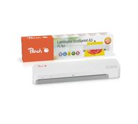 Peach Plastifieuse EcoSprint A3 - Avec 10 pochettes de plastification gratuites - Temps de préchauffage 1/3 du temps habituel - Plastifiée 1 x A3 par minute - PL763A