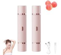 Peach Please Dual Head Electric Razor, 2025 New Peach Please 3.0 Dual Head Shaver, Wet/Dry Womens Electric Shaver for Legs, Painless Hair Removal for Face, Body(2 Pcs Pink)