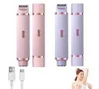 Peach Please Razor, 2 in 1 Wet & Dry Waterproof Electric Bikini Trimmer, 2025 Upgraded Peach Please 3.0 Shaver, for Pubic Hair, Legs, Underarms & Face, Portable Razor for Women (Pink+Purple)