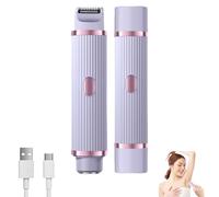 Peach Please Razor, 2 in 1 Wet & Dry Waterproof Electric Bikini Trimmer, 2025 Upgraded Peach Please 3.0 Shaver, for Pubic Hair, Legs, Underarms & Face, Portable Razor for Women (Purple)