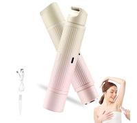 Peach Please Razor, Peach Please 3.0 Dual Head Shaver, 2 in 1 Wet & Dry Waterproof Electric Bikini Trimmer, Painless Hair Removal, for Pubic Hair, Legs, Underarms & Face (MixPink)