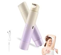 Peach Please Razor, Peach Please 3.0 Dual Head Shaver, 2 in 1 Wet & Dry Waterproof Electric Bikini Trimmer, Painless Hair Removal, for Pubic Hair, Legs, Underarms & Face (MixPurple)