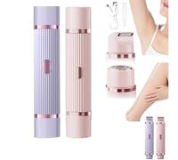 Peach Please Razor, Peach Please Razor 2 in 1 Dual Head Electric Shaver & Trimmer, Bikini Trimmer for Women - Painless Electric Razors for Silk Skin Bikini, Legs, Body, Wet/Dry (Pink+Purple)