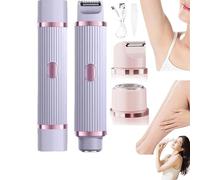 Peach Please Razor, Peach Please Razor 2 in 1 Dual Head Electric Shaver & Trimmer, Bikini Trimmer for Women - Painless Electric Razors for Silk Skin Bikini, Legs, Body, Wet/Dry (Purple)