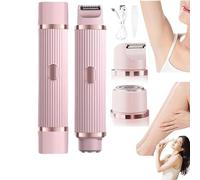 Peach Please Razor, Peach Please Razor 2 in 1 Dual Head Electric Shaver & Trimmer, Bikini Trimmer for Women - Painless Electric Razors for Silk Skin Bikini, Legs, Body, Wet/Dry (Pink)