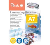 Peach PP525-05 plastifier A7, 125 mic, lot de 100