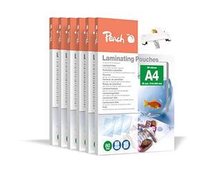 Peach PP580-50 Lot de 6 pochettes de plastification Format A4 80 microns