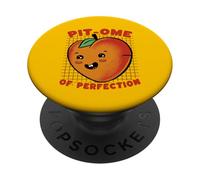 Peach Pun Perfection Funny Fruit Lover Humour PopSockets PopGrip Adhésif
