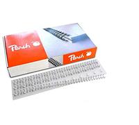 Peach PW143-01 Lot de 100 peignes de reliure métallique Argenté 14 mm 3:1" 34 boucles A4