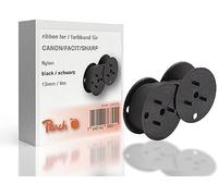 Peach Ruban encreur de rechange Canon/Facit/Sharp, noir, 13 mm/6 m, ruban Gr51