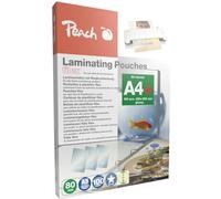 Peach S PP580-21 plastifier A4, 80 mic, brillant, abheftbar, Lot de 100