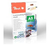 Peach S-PP580-30 Pochettes de plastification A5 80 microns 100 pochettes mates inscriptibles pour de meilleurs résultats de plastification