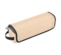 Peach Sac de voyage pour outils de cheveux uni pour femme et tapis résistant à la chaleur avec fermeture éclair double couche pour fer plat, outils chauds et accessoires de soins capillaires, sac de