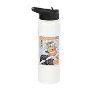 Peach Soda Surfing Great Wave Kawaii Vaporwave Anime Stainless Steel Insulated Water Bottle