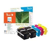 Peach Spar Pack Plus - Pack de 5 - Capacité XL - noir, jaune, cyan, magenta - compatible - cartouche d'encre - pour HP Officejet 6000, 6000 E609a, 6500, 6500 E709a, 6500A, 6500A E710a, 7500A G