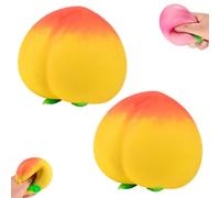 Peach Squishy,pêche Squishy, Jouet Anti-Stress en PU Souple, À Montée Lente Et Odeur Douce, Anti-Stress Portable pour Enfants Et Adultes(B)