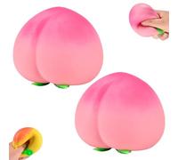 Peach Squishy,pêche Squishy, Jouet Anti-Stress en PU Souple, À Montée Lente Et Odeur Douce, Anti-Stress Portable pour Enfants Et Adultes(B)