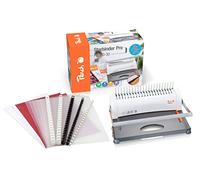 Peach Star Binder Pro PB200-30A Relieuse en plastique, au format DIN A4, gagnante du prix de la perfomance, relie 350 feuilles dos de reliure de 38 mm, capacité de perforation de 12 feuilles, avec kit de démarrage