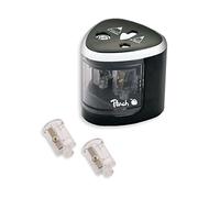 Peach Taille-crayon électrique universel PO102 | pièces de rechange incluses | pour tous les crayons, crayons, eye-liners et crayons de couleur | taille-crayon double pour stylos de 6 à 8 mm et 9 à 12 mm