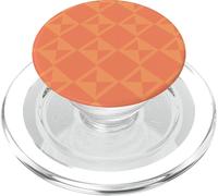 Peach Tangerine Orange Apricot Triangle Art Deco Pattern PopSockets PopGrip pour MagSafe