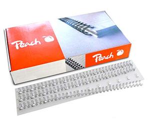 Peach Wire Binding Combs, 10mm, Silver, 3:1, 34 Loops A4, 100 pcs. PW095-01