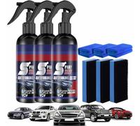 Peachloft Car Spray, Peachloft Nano Car Scratch Repair Sprays, Multi-functional Coating Renewal Agent, 3 in 1 Ceramic Cars Coatings Sprays, Fast-Acting Coating Spray for All Vehicles (3)
