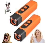 Peachloft Dog Barking, Peachloft Anti-Bark Behavior Correction & Dog Bark Deterrent Device, Rechargeable Bark Control with HD Display & LED Flashlight, Indoor Outdoor Use (Yellow*2Pcs)