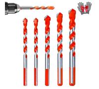 Peachloft Drill Bits Multifunctional Set, Peachloft Driver Bits, 2025 New Carbide Drill Bit Set, U Type Slot Design, for Glass, Tile, Brick, Cement Concrete Plastic Wood (6+6+8+10+12mm)