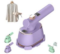 Peachloft Steamer, Handheld Portable Mini Steamer Iron with Digital Display, 120mL Tank, 90° Pivot Handle for Travel Home Dorm Cloth Wrinkle Removal (Purple)