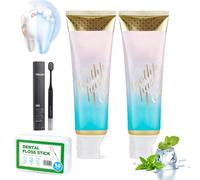 Peachloft Teeth Whitening Toothpaste,elovelle Toothpaste Niacinamide,Natural Gentle Care Deep Fresh Breath,Remove Stain,Gentle Formula for Sensitive Gums,For Healthier, Whiter Teeth (2)