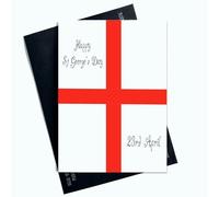 Peachy Antics AP124 Carte de fête de la Saint Georges 24 avril Carte de célébration Angleterre pour lui et pour elle