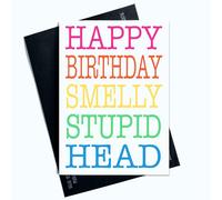 Peachy Antics AP143 Carte d'anniversaire humoristique avec tête pour lui et pour elle