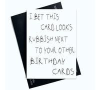 Peachy Antics - Carte d'anniversaire amusante pour lui, pour elle, I Bet This Card Looks For Friends, Family, Workagues - Carte humoristique fantaisie SP170