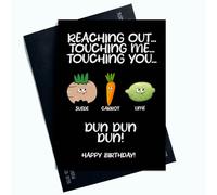 Peachy Antics Carte d'anniversaire amusante Sweet Caroline Carte de vœux d'anniversaire fantaisie pour lui pour elle blague végétarienne AP112