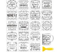 Peacoblue 18 Feuilles Transferts DIY Citations Rétro Et Inspirantes