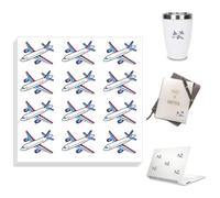 Peacoblue 240pcs autocollants autocollants imperméables 2.54x1.7cm avion pour scrapbooking planificateur calendrier journalisation cadeau décor salle de classe récompenses ordinateur