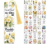 Peacoblue 30 Stickers Marque-Page UV DTF, Fleurs, Décoratif