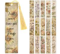 Peacoblue 30 Stickers Marque-Page UV DTF, Fleurs Vintage Et Bible