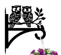 peacoblue 30x35 cm Crochets de suspension en fer pour plantes d'extérieur et d'intérieur, carillons éoliens, support mural en métal résistant aux intempéries pour porche, jardin, ferme (chouette)