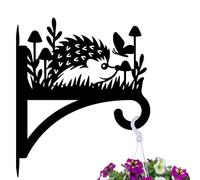 peacoblue 30x35 cm Crochets de suspension en fer pour plantes d'extérieur et d'intérieur, mangeoires à oiseaux, support mural en métal résistant aux intempéries pour porche, jardin, ferme (hérisson)