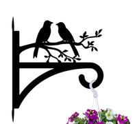 peacoblue 30x35 cm Crochets de suspension en fer pour plantes d'extérieur et d'intérieur, support mural en métal résistant aux intempéries pour porche, jardin, ferme (branches et oiseaux)